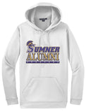 Sumner Alumni - Spartan helmet in purple and gold - white hoodie
