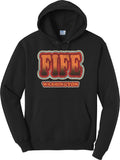 Seventies-style Fife, Washington lettering - jet black hoodie