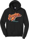 Seventies-style Puyallup, Washington lettering - jet black hoodie