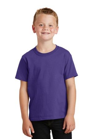 Image of Port & Company - Youth Core Cotton Tee. PC54Y in Dark Chocolate Brown color