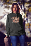 Historic Puyallup - ornate vintage lettering over Meeker Mansion, worn on a hoodie