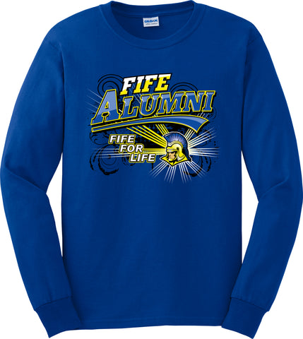 Fife High School Alumni Long Sleeve T-Shirt Royal Blue  #30069