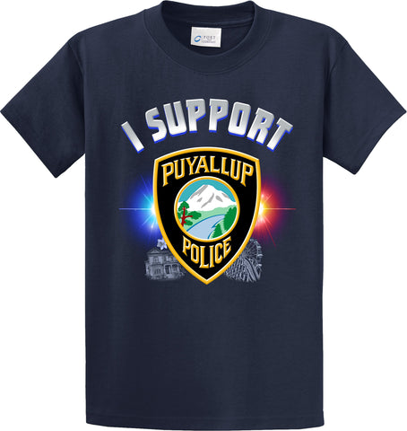 Puyallup Police Department Navy Blue T-Shirt "I support" #33835