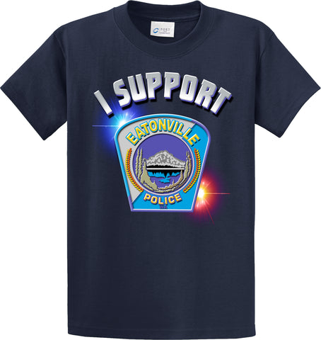 Eatonville Police Department Support Shirt Blue T-Shirt "I support" #33841