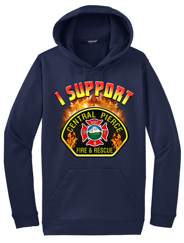 Central Pierce Fire & Rescue Morale Hoodie "I support" #33893