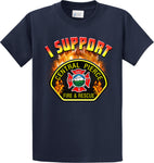 Central Pierce Fire & Rescue Support Shirt Blue T-Shirt "I support" #33893