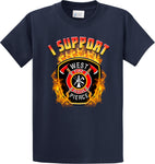 West Pierce Fire & Rescue Support Shirt Blue T-Shirt "I support" #33895