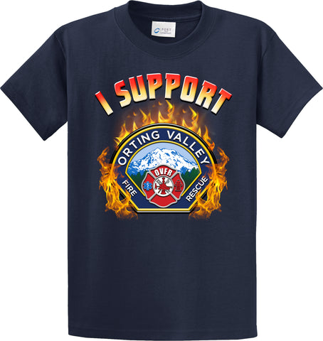 Orting Valley Fire & Rescue Support Shirt Blue T-Shirt "I support" #33896