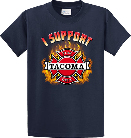 Tacoma Fire Department Support Shirt Blue T-Shirt "I support" #33912
