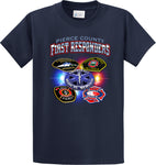 First Responders Logo Collage Pierce County Navy Blue  T-Shirt #33959
