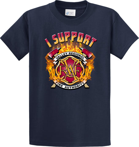 Valley Regional Fire Authority  "I Support" Navy T-Shirt "I support" #33967