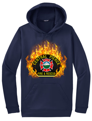 Central Pierce Fire and Rescue "Fearless Flames" Navy Hoodie  #33972