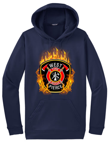 West Pierce Fire and Rescue "Fearless Flames" Navy Hoodie  #33973