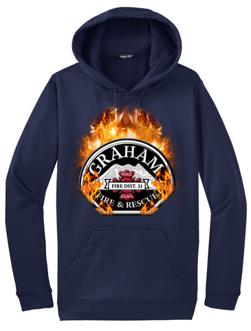 Graham Fire and Rescue "Fearless Flames" Navy Hoodie  #33974