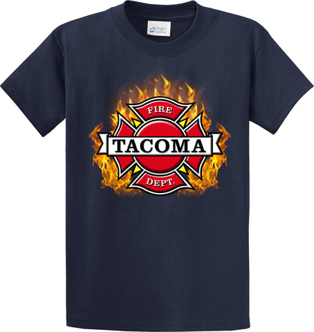 Tacoma Fire Department "Fearless Flames" Navy T-Shirt #33975