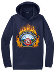 Orting Valley Fire and Rescue "Fearless Flames" Navy Hoodie  #33976
