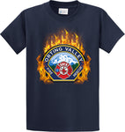 Orting Valley Fire Department  "Fearless Flames" Navy T-Shirt #33976