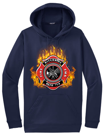 Riverside Fire and Rescue "Fearless Flames" Navy Hoodie  #33996