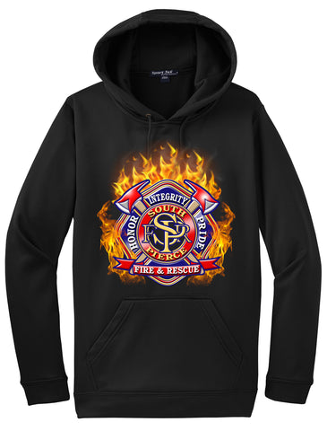 South Pierce Fire and Rescue "Fearless Flames" Black Hoodie  #33997